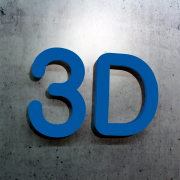 Hartschaum Buchstaben 3D  Leicht & vollflächig selbstklebend
